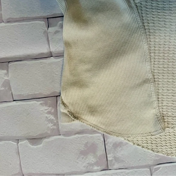 Free People Cropped Waffle Shirt - Picture 4 of 5